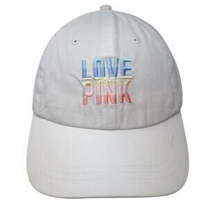 Love Pink Slideback Baseball Cap White OS Adjustable PINK Victoria's Secret